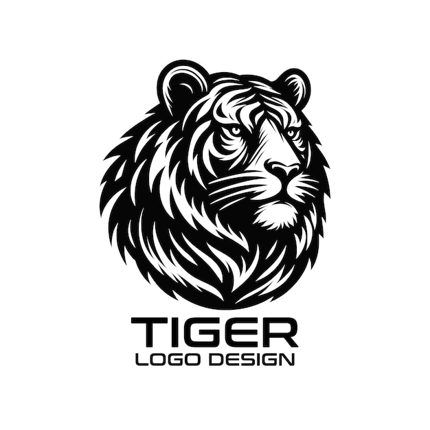 Diseño de logotipo vectorial de tigre