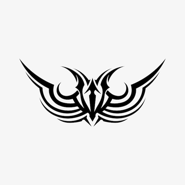 diseño de logotipo vectorial tribal negro icono y signo tribal