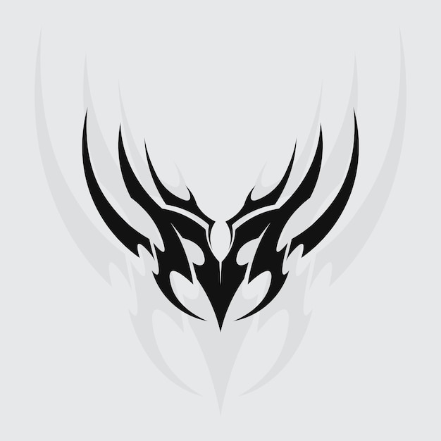 diseño de logotipo vectorial tribal negro icono y signo tribal