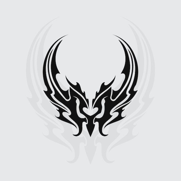 diseño de logotipo vectorial tribal negro icono y signo tribal