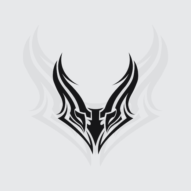 diseño de logotipo vectorial tribal negro icono y signo tribal