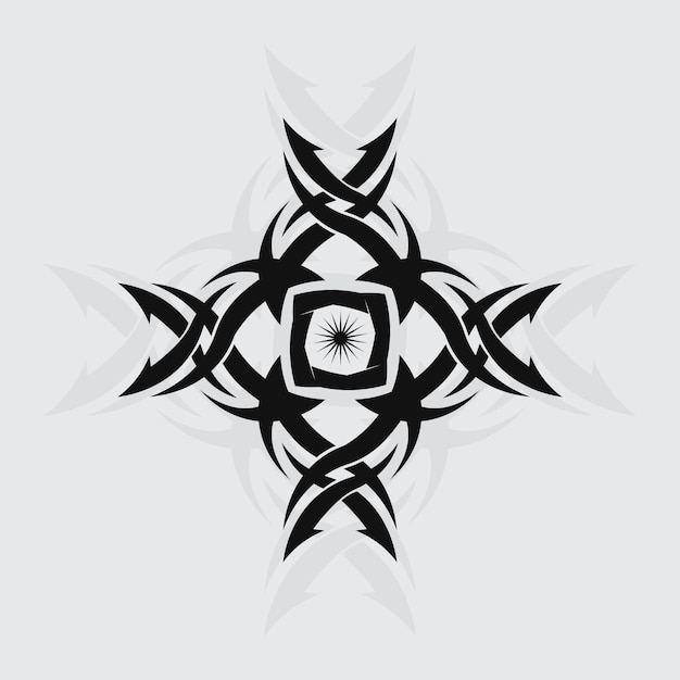 diseño de logotipo vectorial tribal negro icono y signo tribal