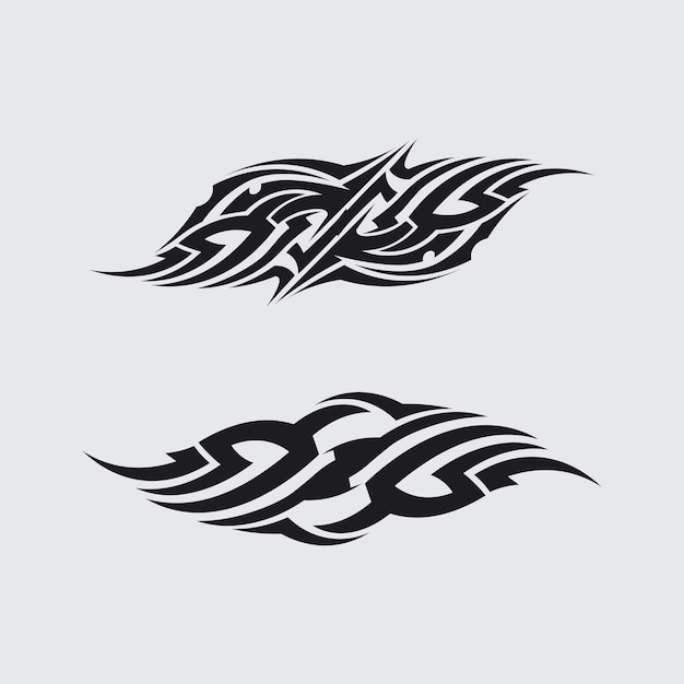 diseño de logotipo vectorial tribal negro icono y signo tribal