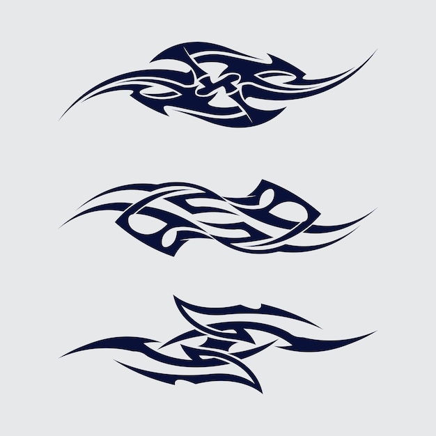 diseño de logotipo vectorial tribal negro icono y signo tribal