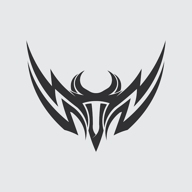 diseño de logotipo vectorial tribal negro icono y signo tribal