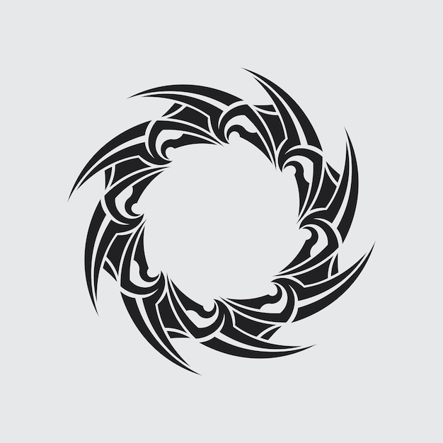 diseño de logotipo vectorial tribal negro icono y signo tribal