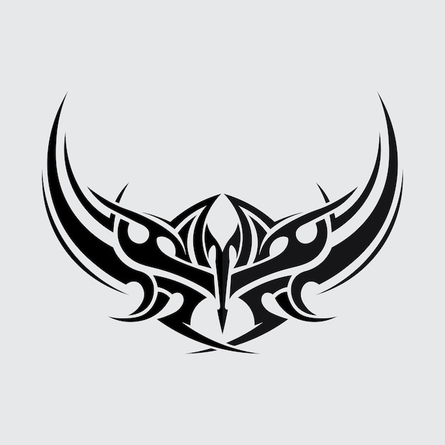 diseño de logotipo vectorial tribal negro icono y signo tribal