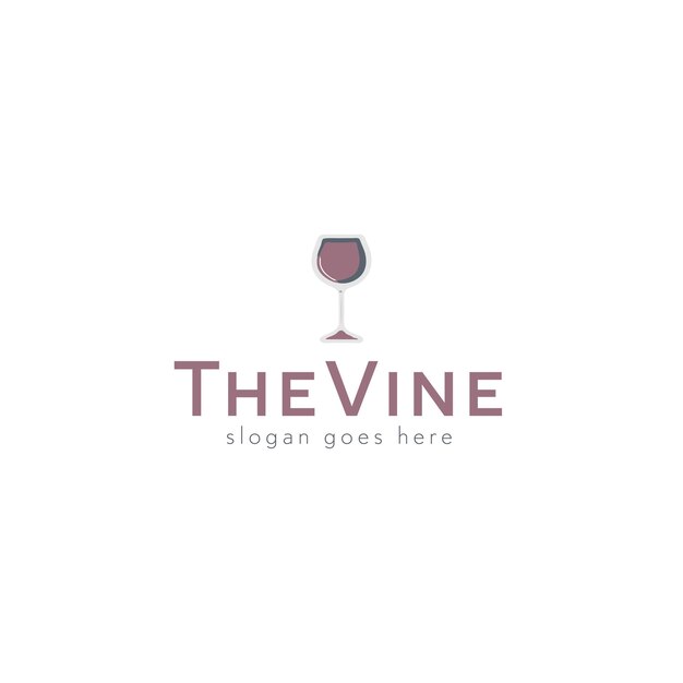 Diseño de logotipo vectorial de vid