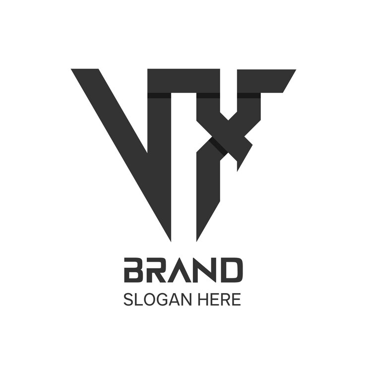 Vector diseño de logotipo vectorial vx abstracto