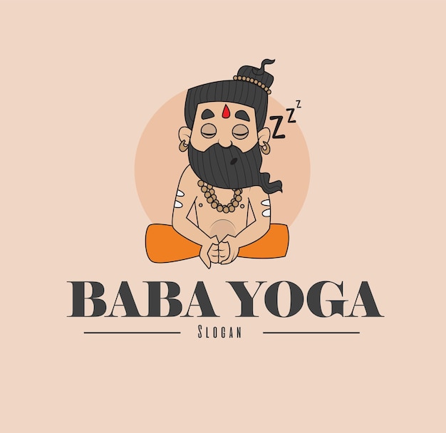 Vector diseño de logotipo vectorial de yoga baba