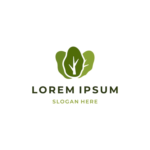 Diseño de logotipo vegetariano concepto orgánico