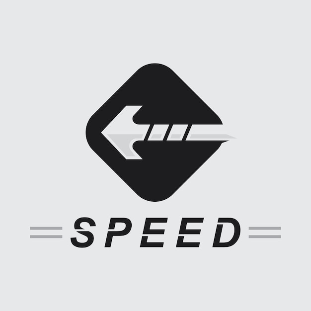 Diseño del logotipo de velocidad silueta del símbolo del icono del velocímetro velocidad del vector Logotipo del automóvil Diseño del icono de la ilustración vectorial de la plantilla