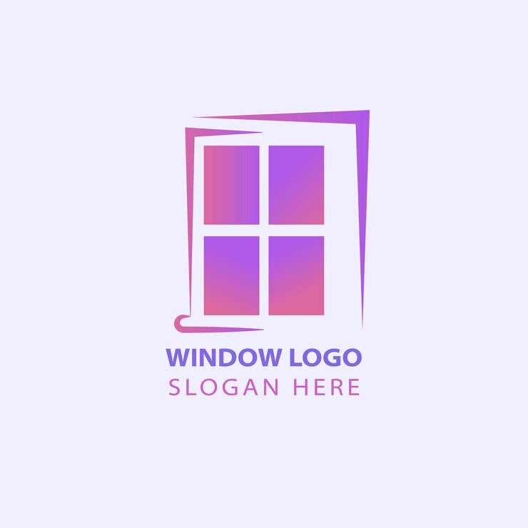 diseño de logotipo de ventana
