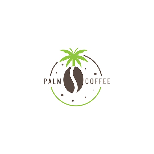 Diseño de logotipo verde café creativo