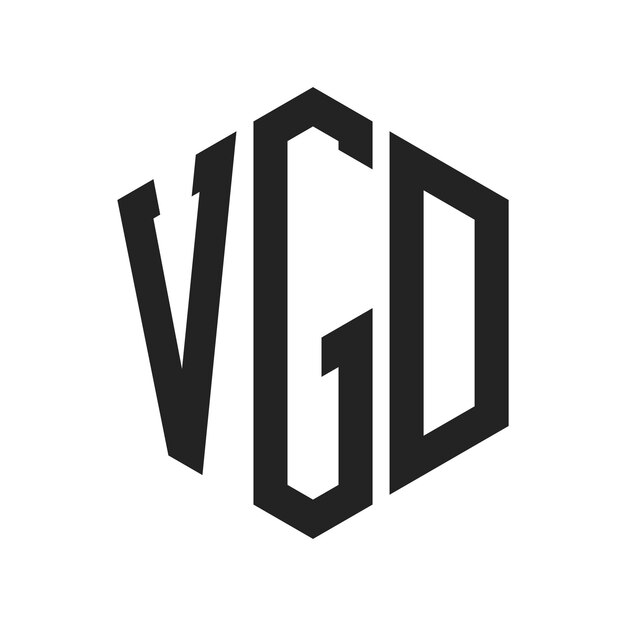Diseño del logotipo de VGD Letra inicial Logotipo de monograma VGD con forma de hexágono