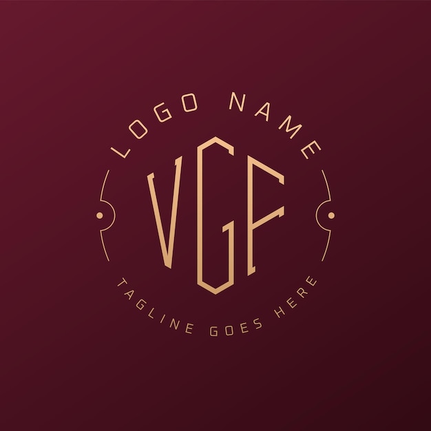 Diseño de logotipo VGF de lujo Letra elegante VGF Monograma Logotipo minimalista Poligono VGF Templata de diseño de logotipo