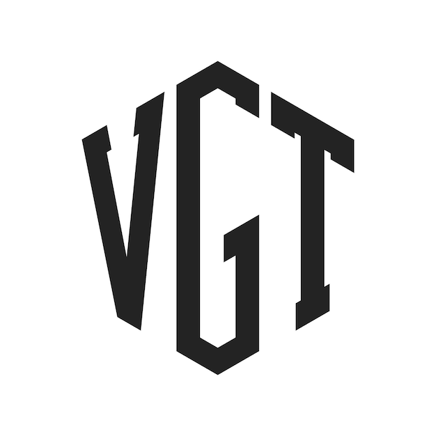 Diseño del logotipo de VGT Letra inicial VGT Monograma Logotipo con forma de hexágono