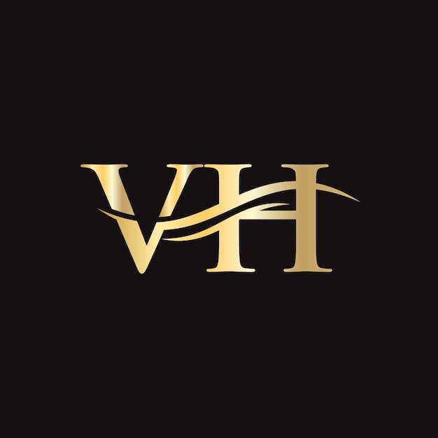 Diseño del logotipo de VH Diseño inicial del logotipo de la letra VH