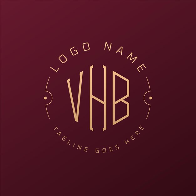 Diseño de logotipo de VHB de lujo Letra elegante VHB Monograma Logotipo minimalista Polígono plantilla de diseño de logotipo VHB