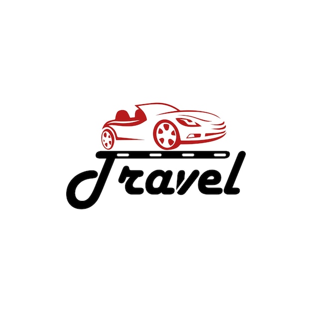Diseño de logotipo de viaje en coche