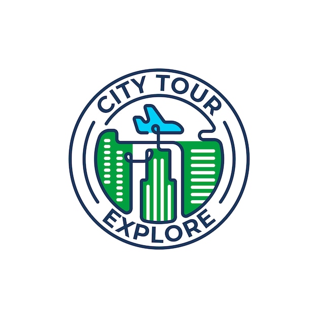 Diseño de logotipo de viaje dibujado a mano