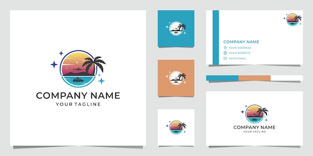 Diseño de logotipo de viaje marítimo moderno