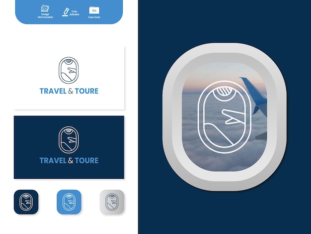 Diseño de logotipo de viaje turístico