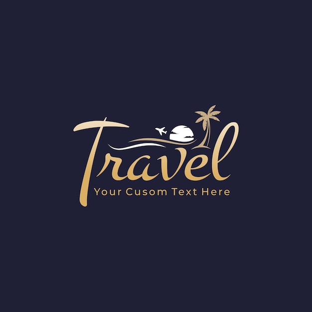 Vector diseño de logotipo de viaje