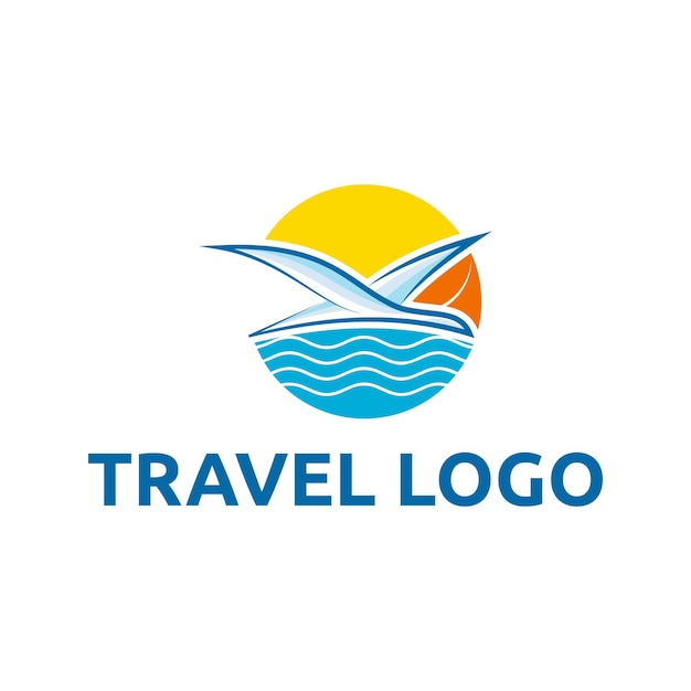 Diseño de logotipo de viajes de verano Plantilla de logotipo vectorial Icono vectorial Diseño de ilustración