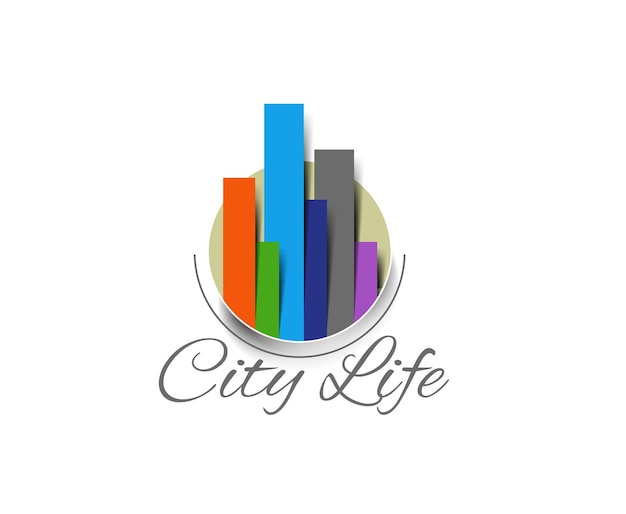Diseño de logotipo de vida de ciudad