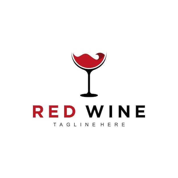 Diseño de logotipo de vino tinto