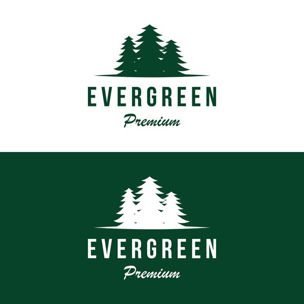Diseño de logotipo vintage de árbol de pino y montaña Logotipo para aventurero camping naturaleza insignia y negocio