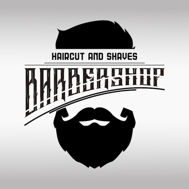 Diseño de logotipo vintage de caballero barbería