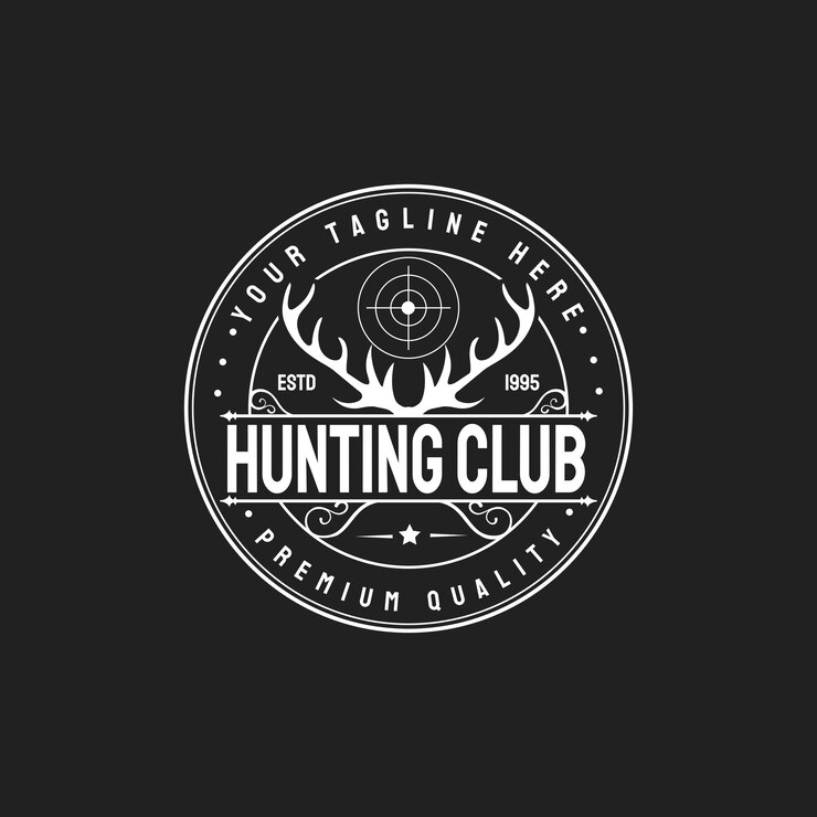 Diseño de logotipo vintage retro de caza