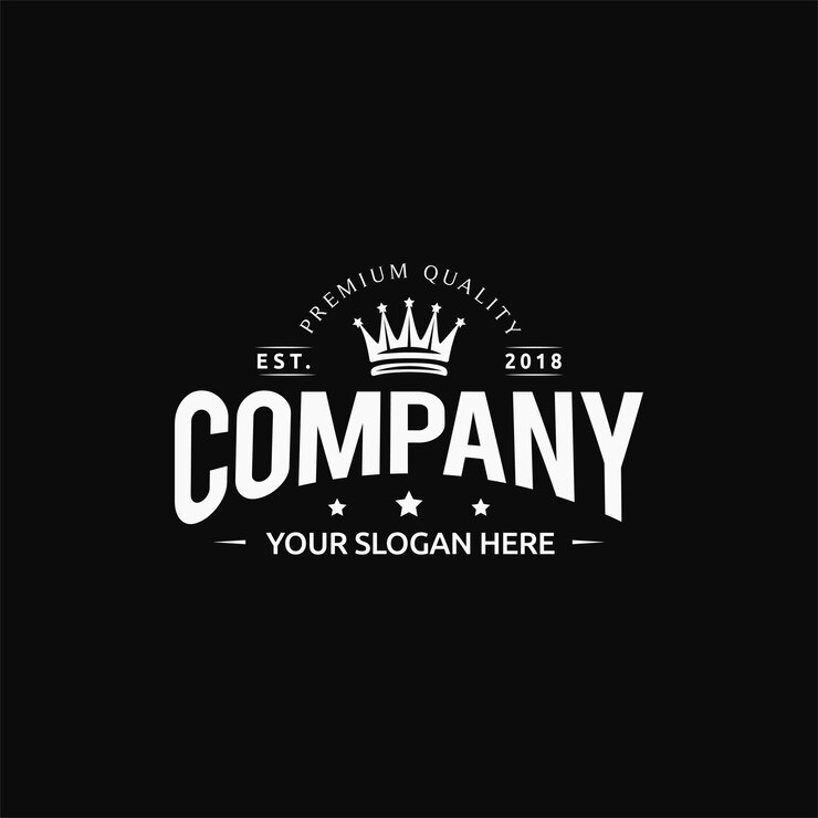 Diseño de logotipo vintage retro corona real
