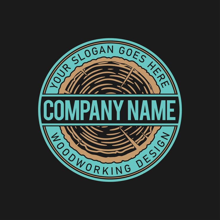 Diseño de logotipo vintage retro hecho a mano de carpintería de carpintería