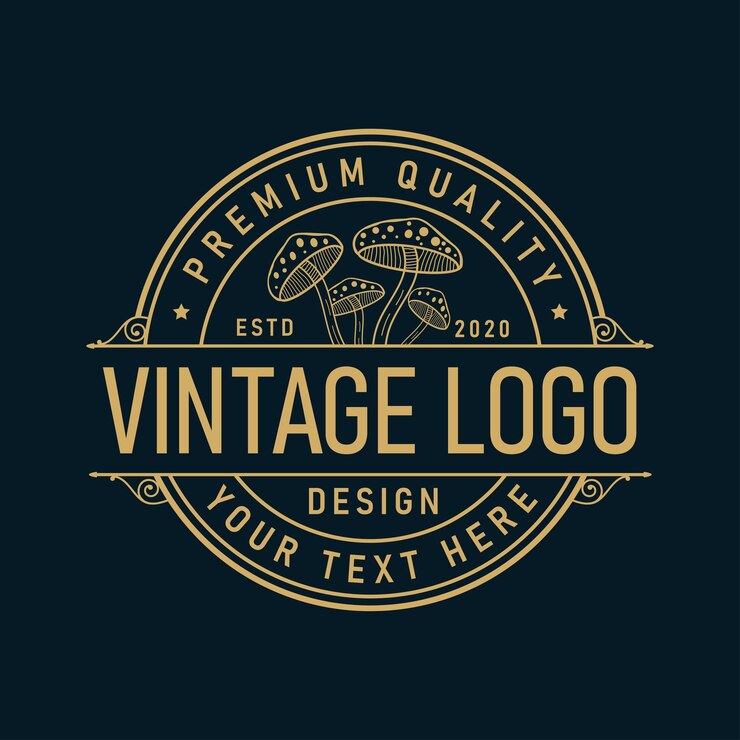Diseño de logotipo vintage retro de paraguas de rana