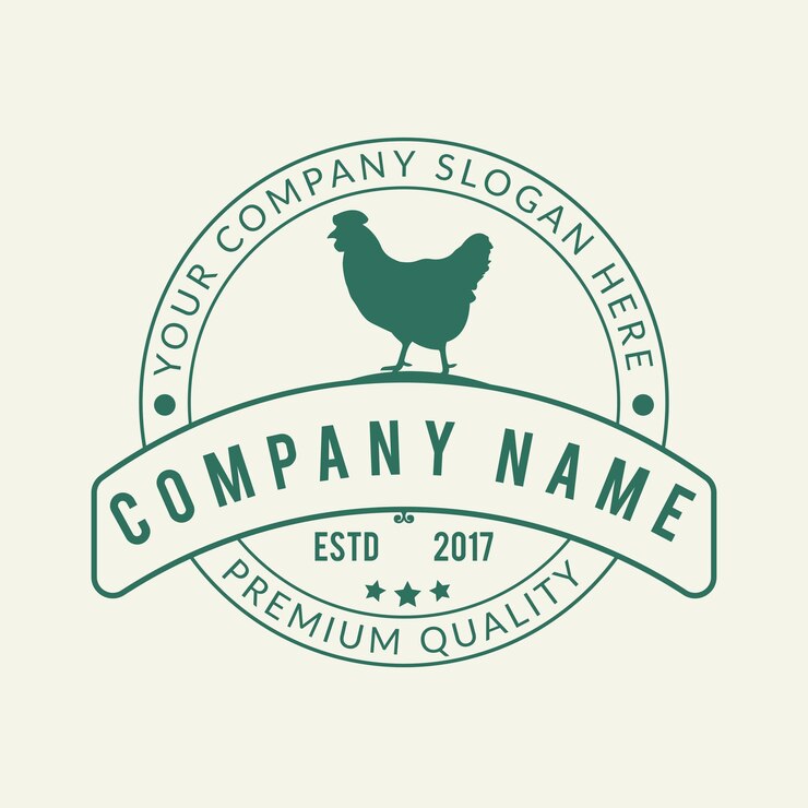 Diseño de logotipo vintage retro de restaurante de pollo