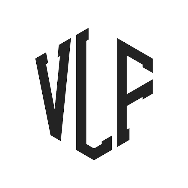 Diseño del logotipo de VLF Letra inicial VLF Monograma Logotipo con forma de hexágono