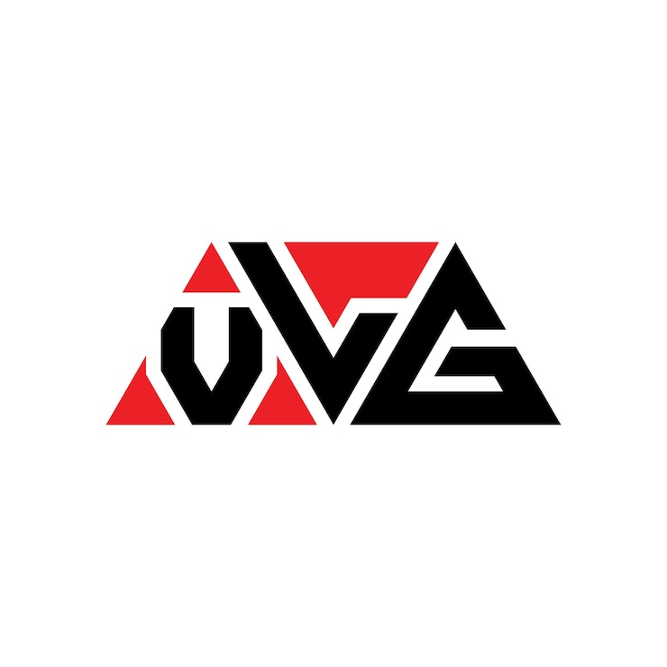 Vector diseño de logotipo de vlg triángulo con forma de triángulo vlg triangle diseño de logotipo monograma vlg logotipo vectorial triángulo de plantilla con color rojo vlg logo triangular sencillo elegante y lujoso logotipo vlg