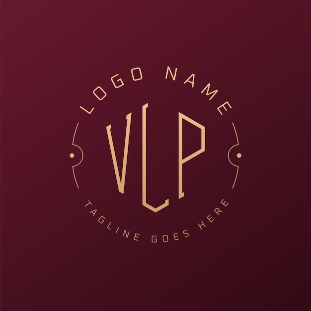 Diseño de logotipo VLP de lujo Letra elegante Logotipo VLP monograma Poligono minimalista Template de diseño de logotipo de VLP