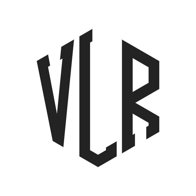 Diseño del logotipo de VLR Letra inicial VLR Monograma Logotipo con forma de hexágono