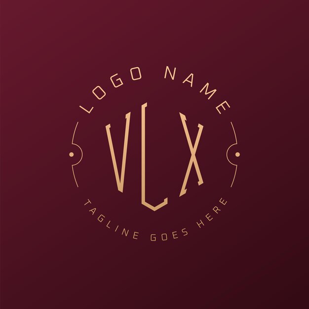 Diseño de logotipo VLX de lujo Letra elegante VLX Monograma Logotipo minimalista Poligono VLX Template de diseño de logotipo
