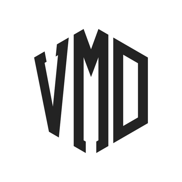 Diseño del logotipo VMD Letra inicial VMD Monograma Logotipo con forma de hexágono