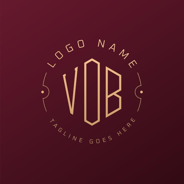 Diseño de logotipo de VOB de lujo Letra elegante Logotipo de monograma de VOB Poligono minimalista Templata de diseño de logotipo VOB