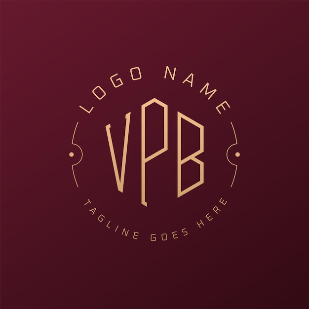 Diseño de logotipo de VPB de lujo Letra elegante Logotipo de monograma de VPB Poligono minimalista Plantilla de diseño de logotipo VPB