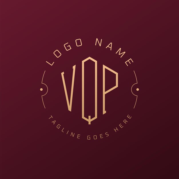 Diseño de logotipo de VQP de lujo Letra elegante Logotipo de monograma VQP Poligono minimalista Template de diseño de logotipo VQP