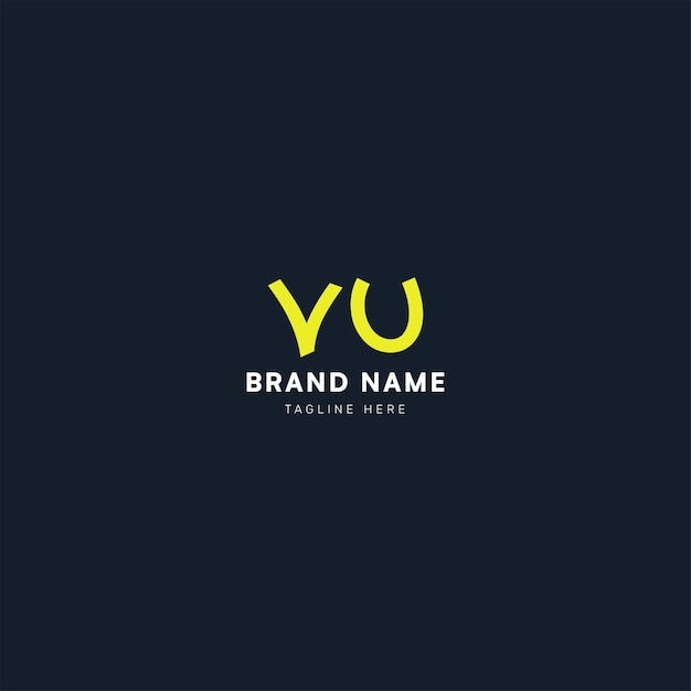 Diseño del logotipo de VU Letters Vector