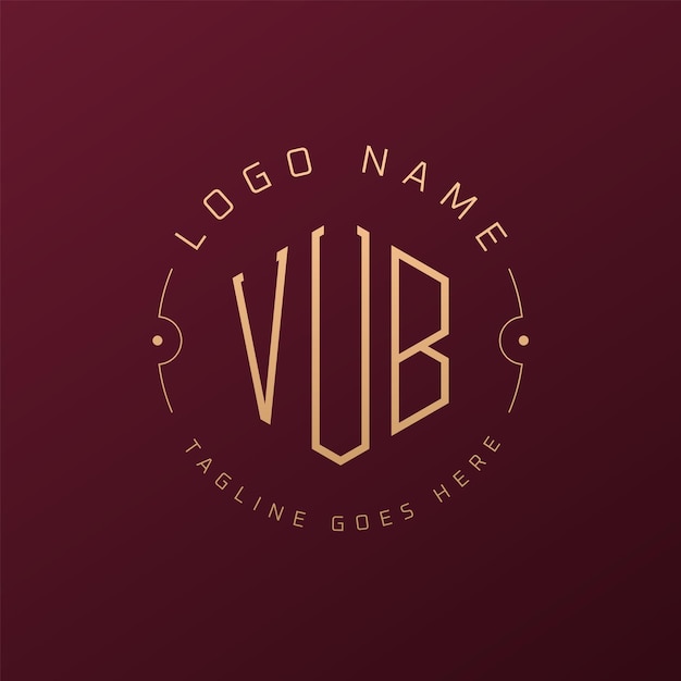 Diseño de logotipo VUB de lujo Letra elegante Logotipo VUB monograma Poligono minimalista Template de diseño de logotipo de VUB