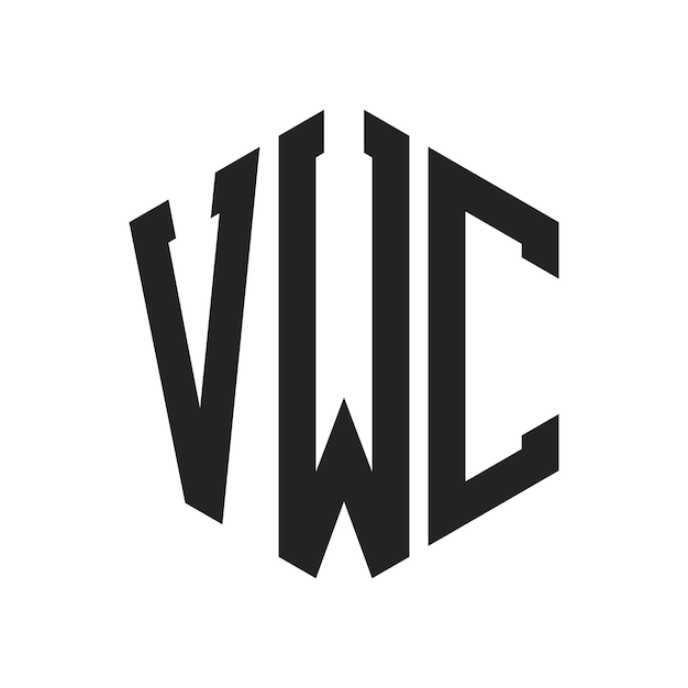 Diseño del logotipo de VWC Letra inicial VWC Monograma Logotipo con forma de hexágono